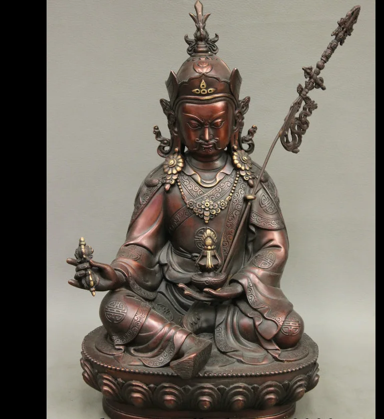 wan671049+++12" Tibet Culture Bronze Buddhism Guru Padmasambhava Rinpoche Lotus Statue
wan671049+++12" Tibet Culture Bronze Buddhism Guru Padmasambhava Rinpoche Lotus Statue