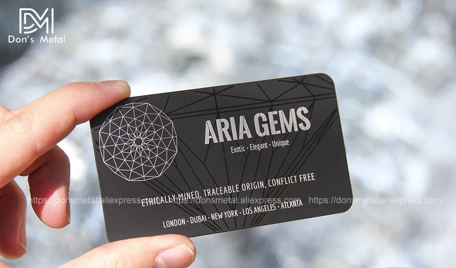 Dumb black metal card black metal business card creative production high-grade metal membership card business card
