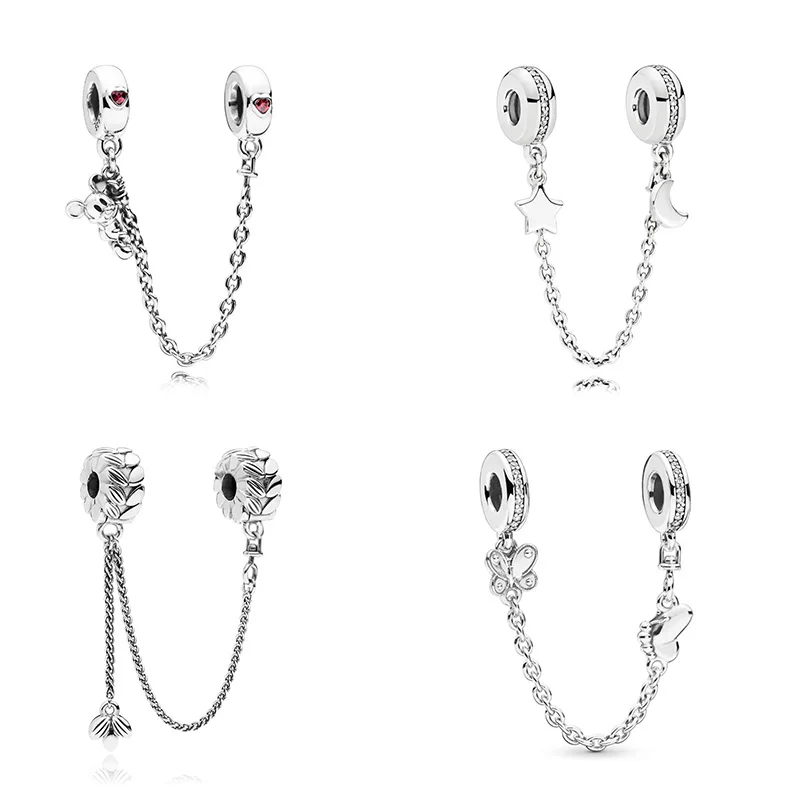 Safety Chain Bead Charm Mouse Moon Star Butterfly Shape For Women Pandora Original Bracelet DIY Jewelry Making
Safety Chain Bead Charm Mouse Moon Star Butterfly Shape For Women Pandora Original Bracelet DIY Jewelry Making