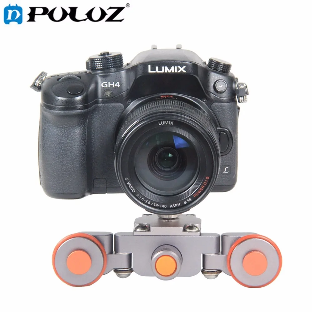 PULUZ Camera Autodolly Car Motorized Electric dolly 3-Wheel Pulley Car Rail Rolling Track Slider for DSLR / Mirrorless Cameras
PULUZ Camera Autodolly Car Motorized Electric dolly 3-Wheel Pulley Car Rail Rolling Track Slider for DSLR / Mirrorless Cameras