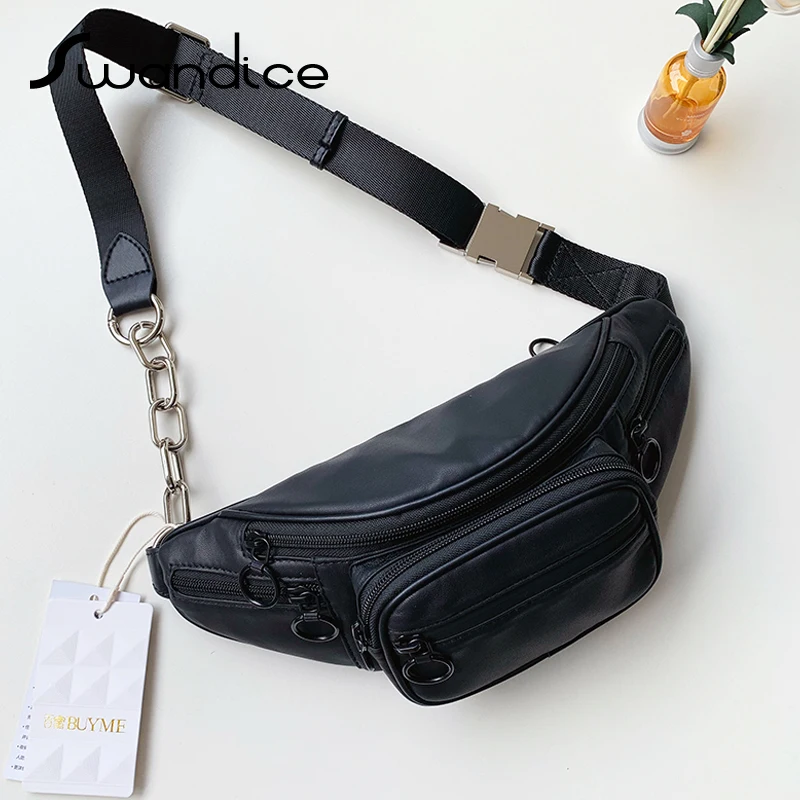 100% Real Genuine Cow Leather Chain Fanny Pack Chest Waist Bum Belt Bags Crossbody Shoulder Handbag Women Female Men Male 2019
100% Real Genuine Cow Leather Chain Fanny Pack Chest Waist Bum Belt Bags Crossbody Shoulder Handbag Women Female Men Male 2019
