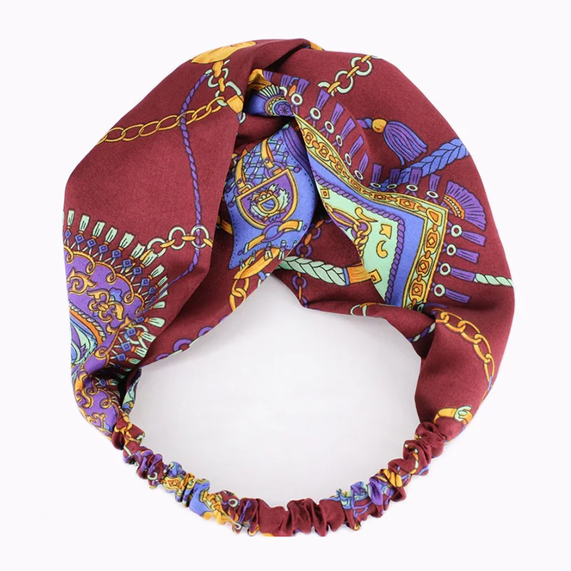 2019 Wide Chain Printed Satin Twisted Turbans Headbands for Women and Girls Trendy Hair Accessories Elastic Stretchy Hairband
2019 Wide Chain Printed Satin Twisted Turbans Headbands for Women and Girls Trendy Hair Accessories Elastic Stretchy Hairband
