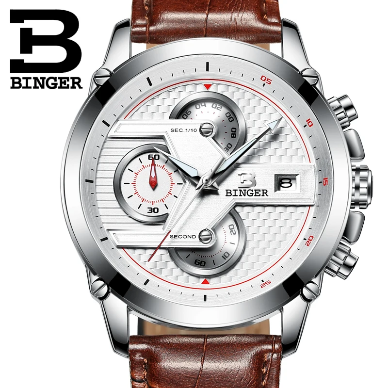 Reloj Hombre 2016 BINGER Fashion Chronograph Sport Mens Watches Top Brand Luxury Military Quartz Watch Clock Relogio Masculino
Reloj Hombre 2016 BINGER Fashion Chronograph Sport Mens Watches Top Brand Luxury Military Quartz Watch Clock Relogio Masculino