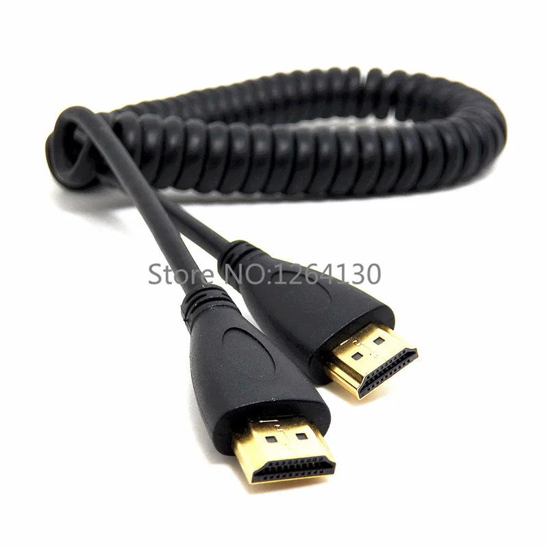 High Speed HDMI Male to HDMI Male (female) Spring elastic Curl Cable V1.4 3D for Sony Canon Camcorders PS3
High Speed HDMI Male to HDMI Male (female) Spring elastic Curl Cable V1.4 3D for Sony Canon Camcorders PS3
