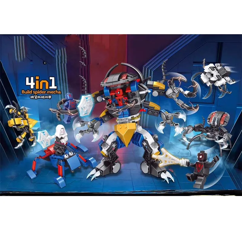 4 in 1 Marvel DC Superhero series Spiderman Mech Mini Doll Action Figures Building Blocks Bricks Children's Toys gifts
4 in 1 Marvel DC Superhero series Spiderman Mech Mini Doll Action Figures Building Blocks Bricks Children's Toys gifts