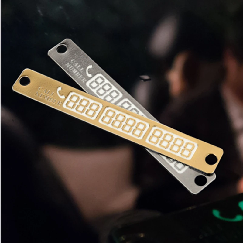Temporary Parking Card With Suckers And Night Light Phone Number Plate Card Car Styling Golden Silver 2 Color Car Accessories
Temporary Parking Card With Suckers And Night Light Phone Number Plate Card Car Styling Golden Silver 2 Color Car Accessories