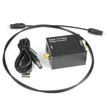 3.5mm Digital-to-Analog Converter Digital Optical Toslink SPDIF Coax To Analog RCA Audio Converter Adapter Black
3.5mm Digital-to-Analog Converter Digital Optical Toslink SPDIF Coax To Analog RCA Audio Converter Adapter Black