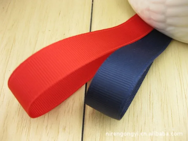 Classic 15mm Double Face Satin Ribbon DIY Polyester Rib Manual Ribbon Blue and red Hair accessories grosgrain ribbon 10MLot_5