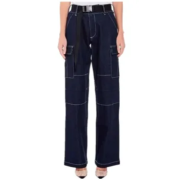 Women Straight Pant High Waist Jeans Loose Trousers Jeans Capris Pockets safari style Patchwork Jeans
Women Straight Pant High Waist Jeans Loose Trousers Jeans Capris Pockets safari style Patchwork Jeans
