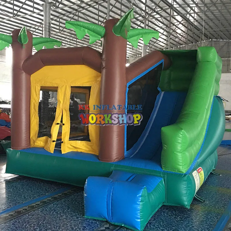 inflatable dry slide jumping castle