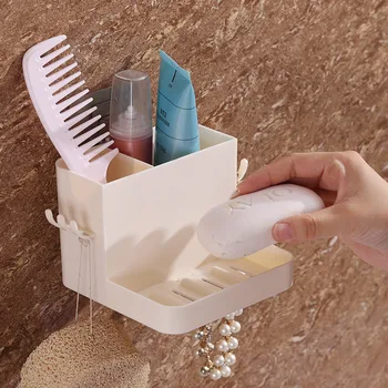 Toothbrush bathroom shelf suction cup wall-mounted punch-free bathroom nail-free soap storage rack soap box soap tray lo822713 
Toothbrush bathroom shelf suction cup wall-mounted punch-free bathroom nail-free soap storage rack soap box soap tray lo822713