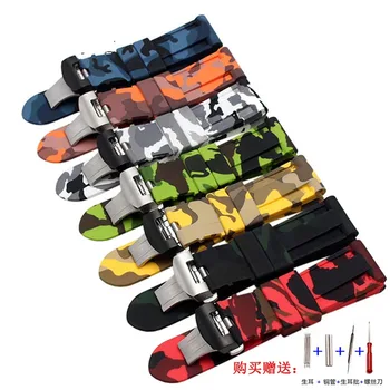 24mm rubber Bracelet Silicone Rubber Watch bands Waterproof camouflage color with butterfly clasp For Men Watch accessories
24mm rubber Bracelet Silicone Rubber Watch bands Waterproof camouflage color with butterfly clasp For Men Watch accessories