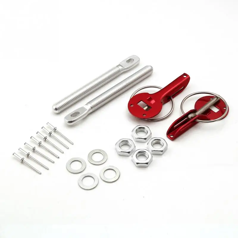 New Universal Aluminum Alloy Car Modification Engine Hood Lock Pulling Type Bonnet Lock Kit
New Universal Aluminum Alloy Car Modification Engine Hood Lock Pulling Type Bonnet Lock Kit