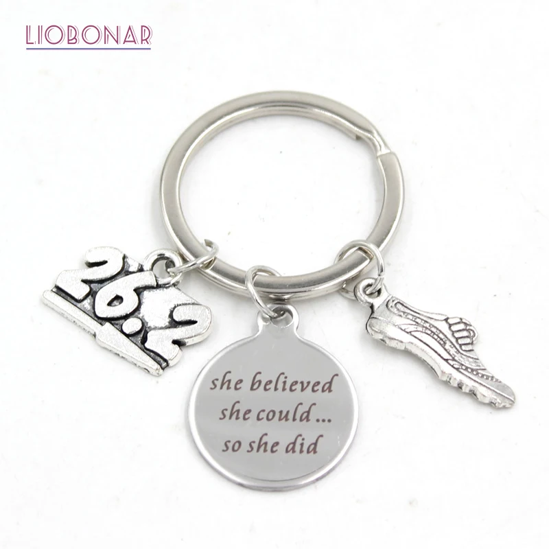 1PC New Arrival Stainless Steel Key Ring Fitness 26.2 Running Keychain Keyring Runners Gifts for Men Women Jewelry
1PC New Arrival Stainless Steel Key Ring Fitness 26.2 Running Keychain Keyring Runners Gifts for Men Women Jewelry