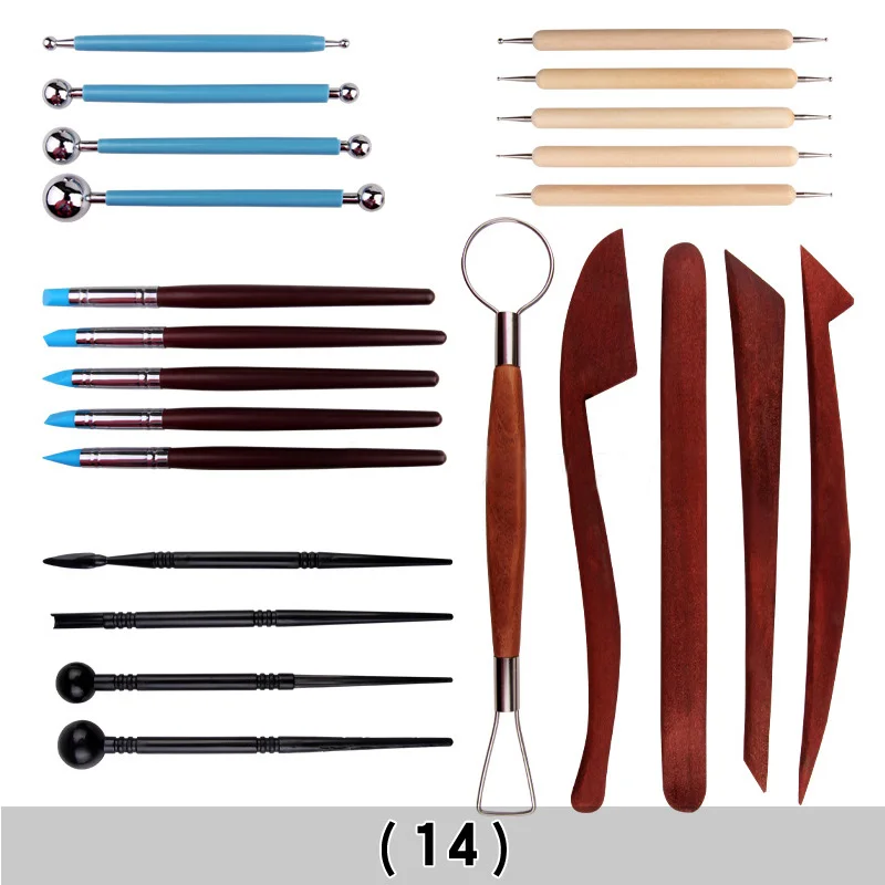 Wood Handle Pottery Set Pottery Clay Smoothing Polymer Shapers 1Set Wax Carving Sculpt Ceramic Tools Rock Painting Kit 
Wood Handle Pottery Set Pottery Clay Smoothing Polymer Shapers 1Set Wax Carving Sculpt Ceramic Tools Rock Painting Kit