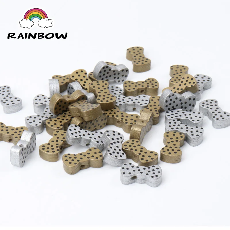 Gold and Silver Bowknot Pattern Bowknot Shape Wooden Material Spacer Beads For Jewelry Making DIY 21x11mm 50pcs
Gold and Silver Bowknot Pattern Bowknot Shape Wooden Material Spacer Beads For Jewelry Making DIY 21x11mm 50pcs