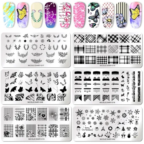 NICOLE DIARY Stamping Plates 1 Pc Rectangle Round Stamping Plates Stainless Steel Geometric Nail Art Image Stamp
NICOLE DIARY Stamping Plates 1 Pc Rectangle Round Stamping Plates Stainless Steel Geometric Nail Art Image Stamp