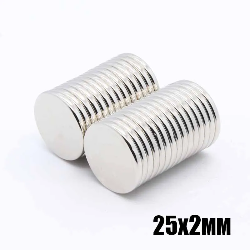 20pcs 25x2 mm neodymium magnet 25*2 mm DISC strong rare earth magnets 25mmx2mm NdFeB permanent round strong magnetic
20pcs 25x2 mm neodymium magnet 25*2 mm DISC strong rare earth magnets 25mmx2mm NdFeB permanent round strong magnetic