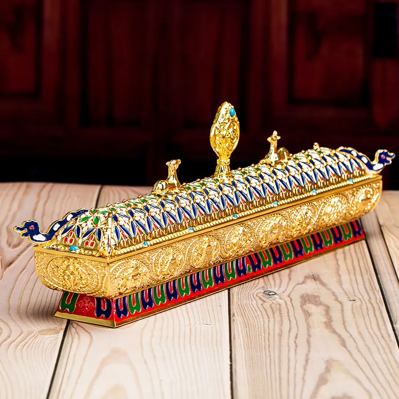 Eight auspicious censer painted horizontal censer full metal fume censer joss stick large present Buddha with supplies
Eight auspicious censer painted horizontal censer full metal fume censer joss stick large present Buddha with supplies