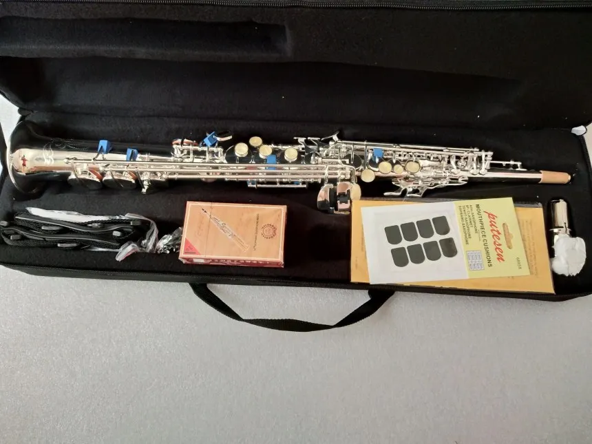 NEW B flat TOP 8011 soprano saxophone silver Custom France Musical Instruments with Mouthpiece sax profession Free shipping
NEW B flat TOP 8011 soprano saxophone silver Custom France Musical Instruments with Mouthpiece sax profession Free shipping