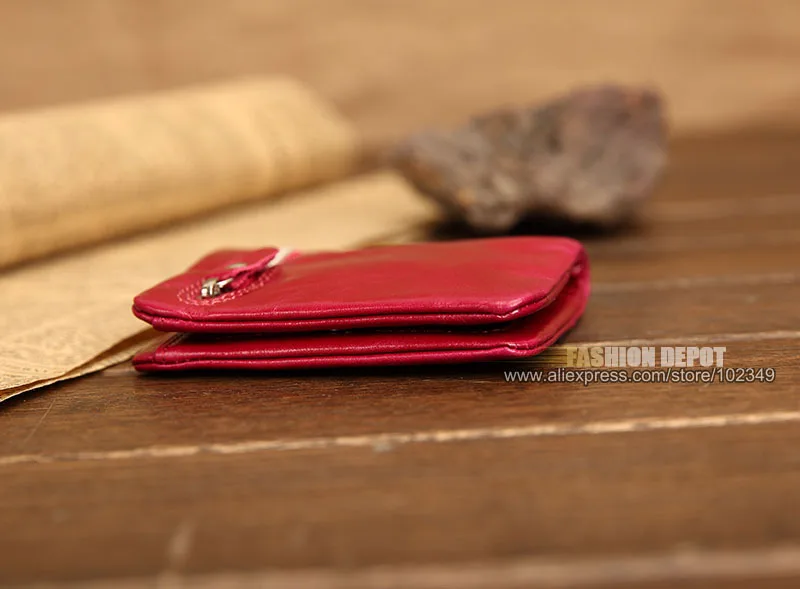 Fashion Oil waxed Genuine Leather Wallet for Women Simple Stye Women's Luxury Real Leather Wallet with Zipper (2)