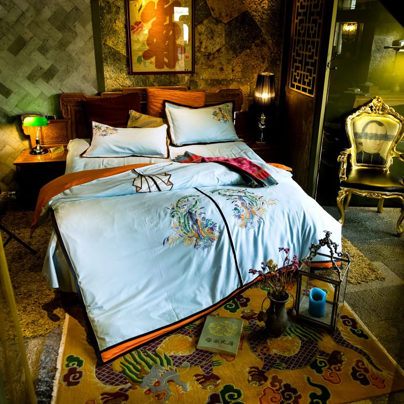 Svetanya Phoenix Embroidered Luxury Bedding Sets Queen King Size Bedclothes 100% Cotton Brand Duvet Cover Set
Svetanya Phoenix Embroidered Luxury Bedding Sets Queen King Size Bedclothes 100% Cotton Brand Duvet Cover Set