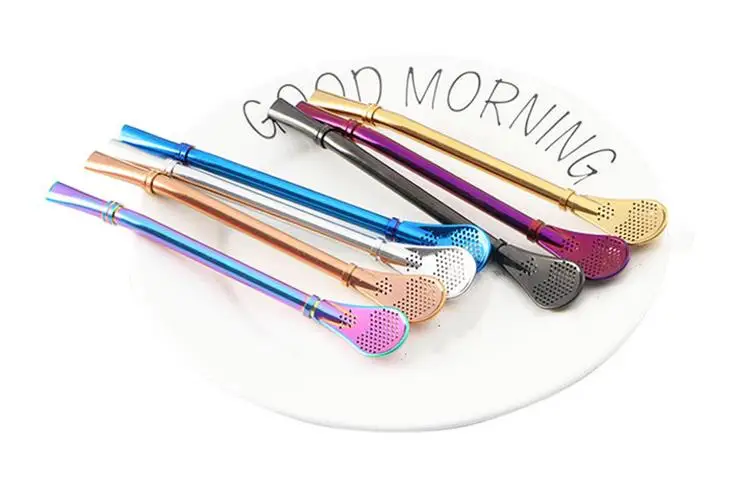 Stainless Steel Drinking Straw Spoon Tea Filter Yerba Mate tea Straws Bombilla Gourd Reusable Tea Tools Bar Accessories
Stainless Steel Drinking Straw Spoon Tea Filter Yerba Mate tea Straws Bombilla Gourd Reusable Tea Tools Bar Accessories