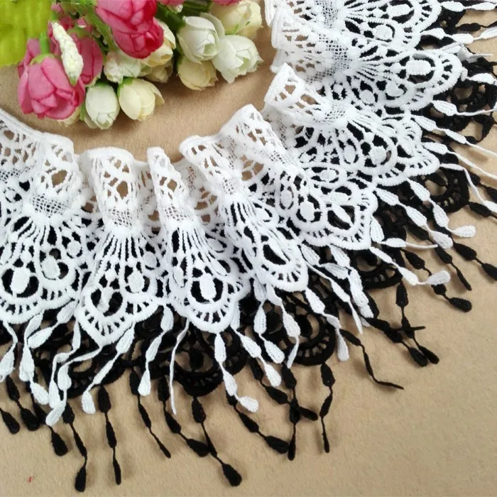 New 13cm Wide Water-soluble Fringed Fine Lace DIY Clothing Clothes Skirt Hem Fabric Pockets Decorative Materials Glitter Dantel
New 13cm Wide Water-soluble Fringed Fine Lace DIY Clothing Clothes Skirt Hem Fabric Pockets Decorative Materials Glitter Dantel