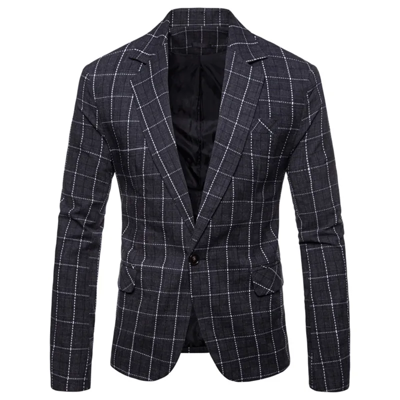 2019 New Fashion Male Blazers Slim Fit Plaid Formal Blazer Men Casual Single Button Blazers
2019 New Fashion Male Blazers Slim Fit Plaid Formal Blazer Men Casual Single Button Blazers
