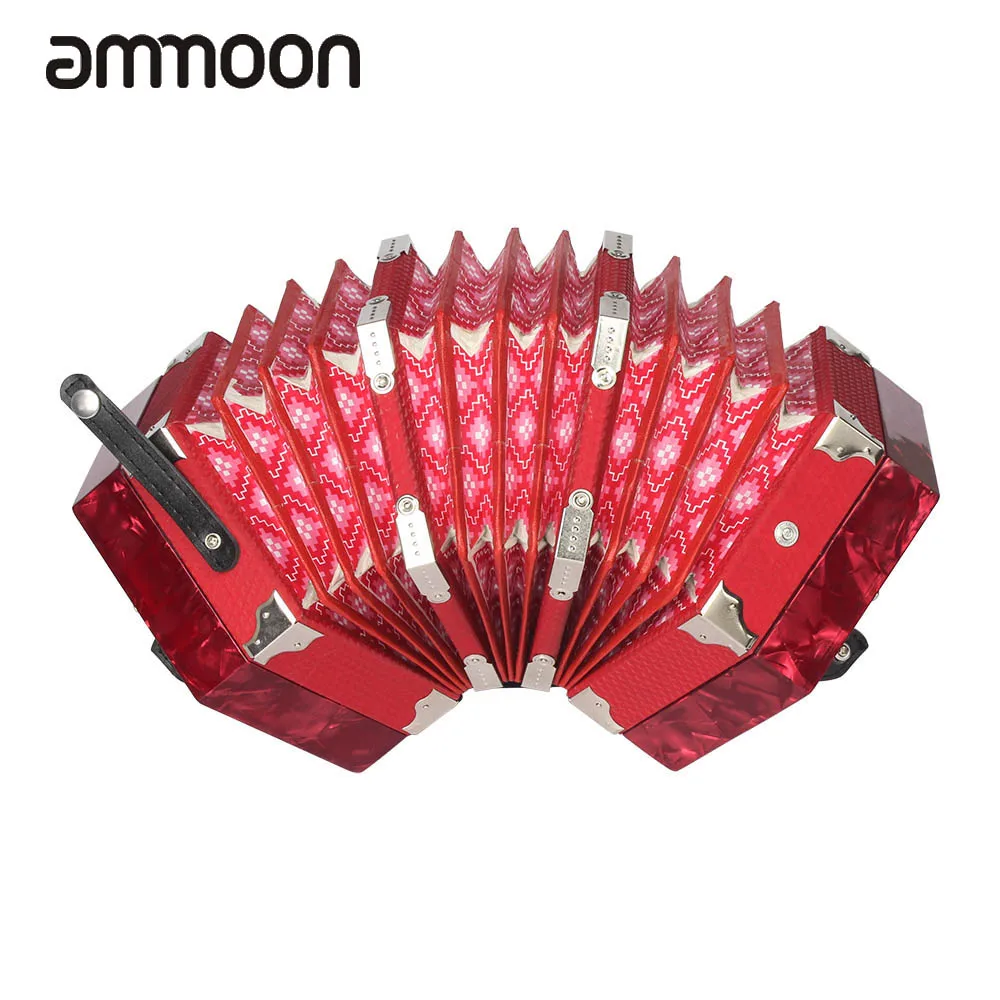 High Quality Concertina Accordion 20-Button 40-Reed Anglo Style with Carrying Bag and Adjustable Hand Strap
High Quality Concertina Accordion 20-Button 40-Reed Anglo Style with Carrying Bag and Adjustable Hand Strap