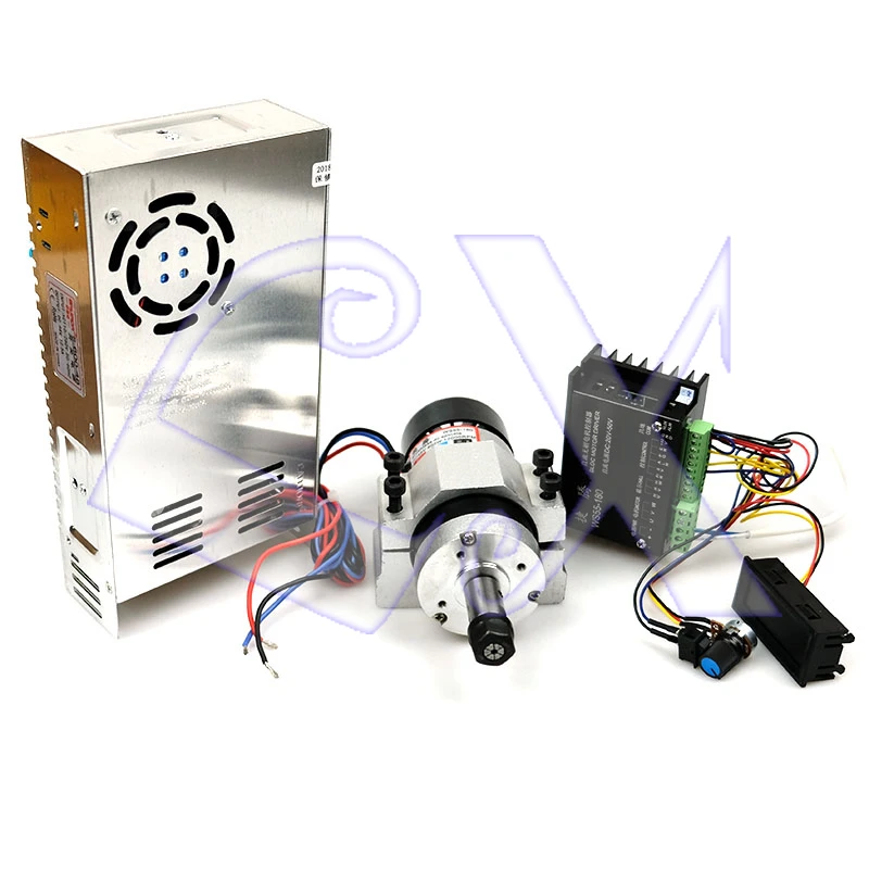 400W DC high speed brushless spindle Kit 12300rpm WS55-180 engraving machine Mach3 software speed regulation
400W DC high speed brushless spindle Kit 12300rpm WS55-180 engraving machine Mach3 software speed regulation