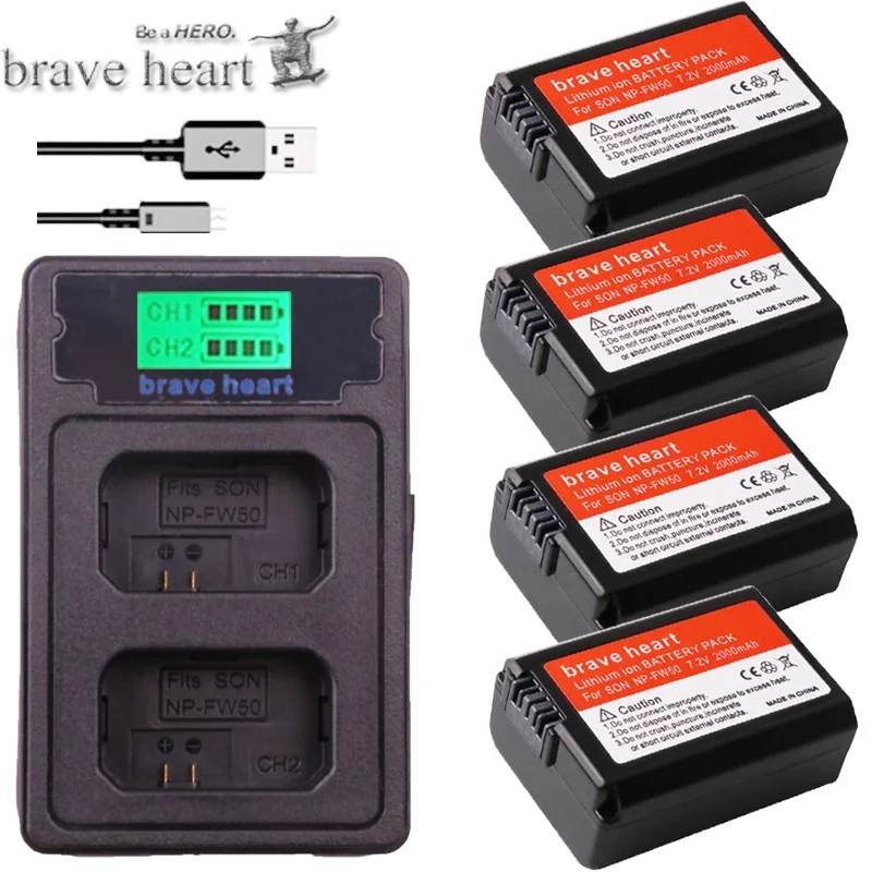 brave heart 4x bateria NP-FW50 NP FW50 NPFW50 batteries for Sony SONY NEX 5T 5R 5TL 5N 5C 5CK A7R A7 F3 3N 3CA55 A37 A5000
brave heart 4x bateria NP-FW50 NP FW50 NPFW50 batteries for Sony SONY NEX 5T 5R 5TL 5N 5C 5CK A7R A7 F3 3N 3CA55 A37 A5000