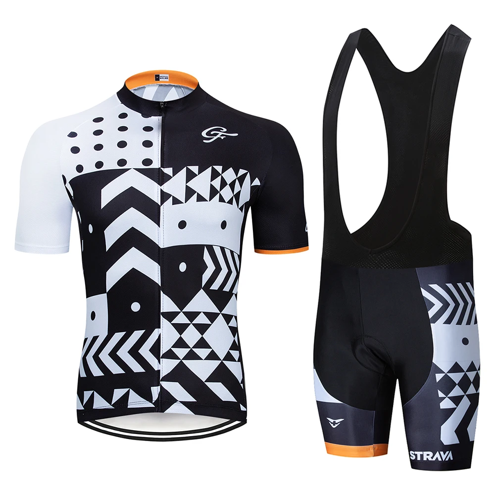 2019 New Black and White STRAVA team Cycling Clothing Bike jersey Quick Dry Mens summer pro Cycling Jerseys bibs shorts suit
2019 New Black and White STRAVA team Cycling Clothing Bike jersey Quick Dry Mens summer pro Cycling Jerseys bibs shorts suit