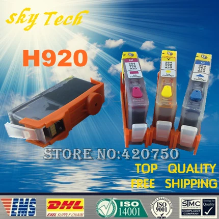 4PK Full Ink Refillable Cartridge suit for HP920 ,suit for HP Officejet 6000 6500 6500A 7000 7500 7500A etc , With ARC Chips
4PK Full Ink Refillable Cartridge suit for HP920 ,suit for HP Officejet 6000 6500 6500A 7000 7500 7500A etc , With ARC Chips