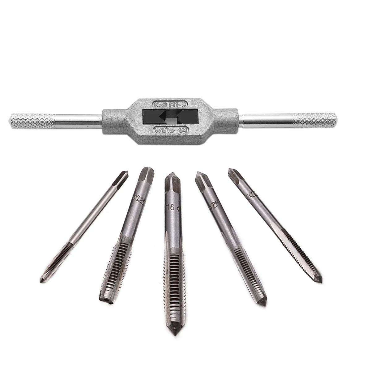 1pc Adjustable Tap Wrench with 5pcs Hand Screw Thread Taps Set Metric Plug M3-M8 Mayitr For Power Tools
1pc Adjustable Tap Wrench with 5pcs Hand Screw Thread Taps Set Metric Plug M3-M8 Mayitr For Power Tools