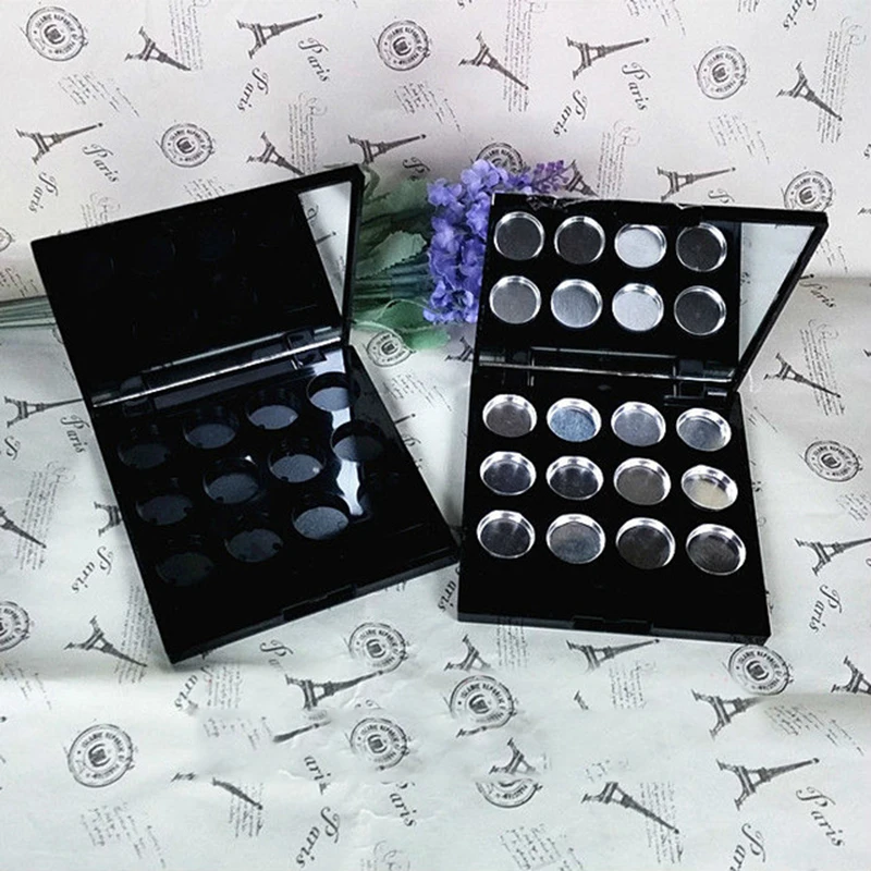 5pcs/lot 12 grids Shiny Black Cosmetic Powder Case with Mirror, DIY Compact Case for Lip Rouge/Eyeshadow/Lip Cream/Lip Balm
5pcs/lot 12 grids Shiny Black Cosmetic Powder Case with Mirror, DIY Compact Case for Lip Rouge/Eyeshadow/Lip Cream/Lip Balm