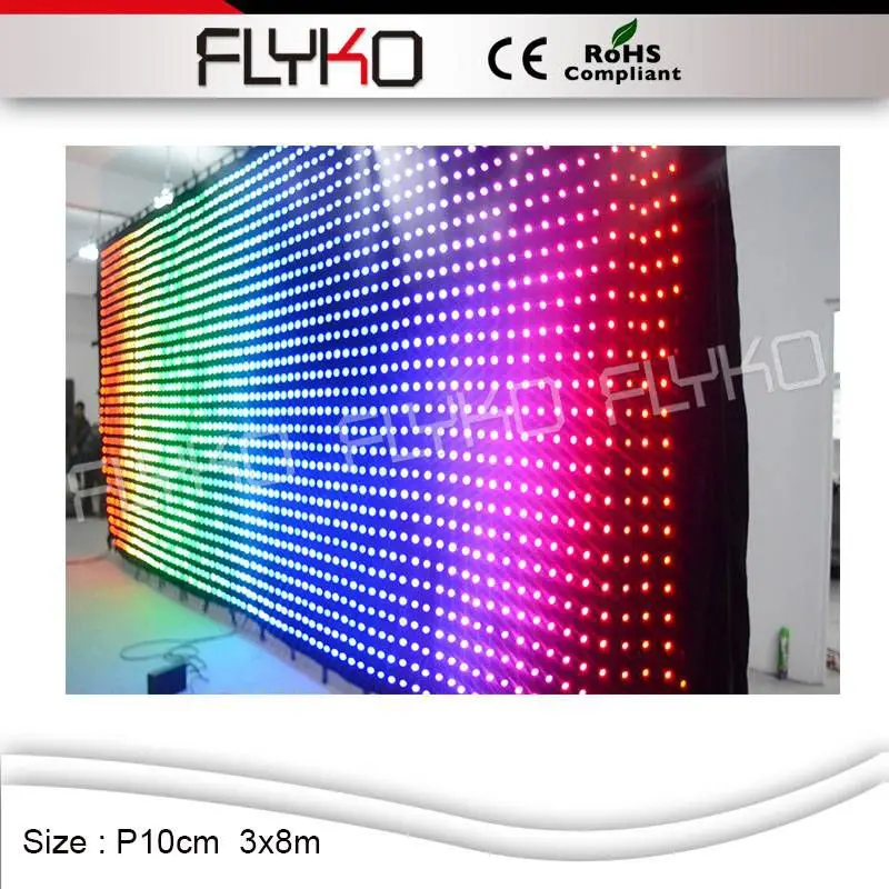 Flyko stage high quality led video cloth wall china sexy video curtain led display wall hot sales
Flyko stage high quality led video cloth wall china sexy video curtain led display wall hot sales
