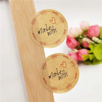 200 Pcs 3cm New Arrival Made With Love Heart Handmade Cake Packaging Sealing Label Kraft Sticker Baking DIY Gift Stickers
200 Pcs 3cm New Arrival Made With Love Heart Handmade Cake Packaging Sealing Label Kraft Sticker Baking DIY Gift Stickers