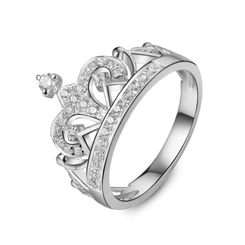 Royal Crown Shape Original Pure White Gold 18K Ring Simulate Diamond Women Fine Gold Engagement Ring Last Forever Fast Shipping 
Royal Crown Shape Original Pure White Gold 18K Ring Simulate Diamond Women Fine Gold Engagement Ring Last Forever Fast Shipping