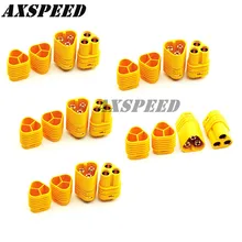 1 Pares de 3 Pólos Plugue Soquete de 3 Pinos para ESC Do Motor MT 60 3.5mm Plugue De Alta Corrente(China)