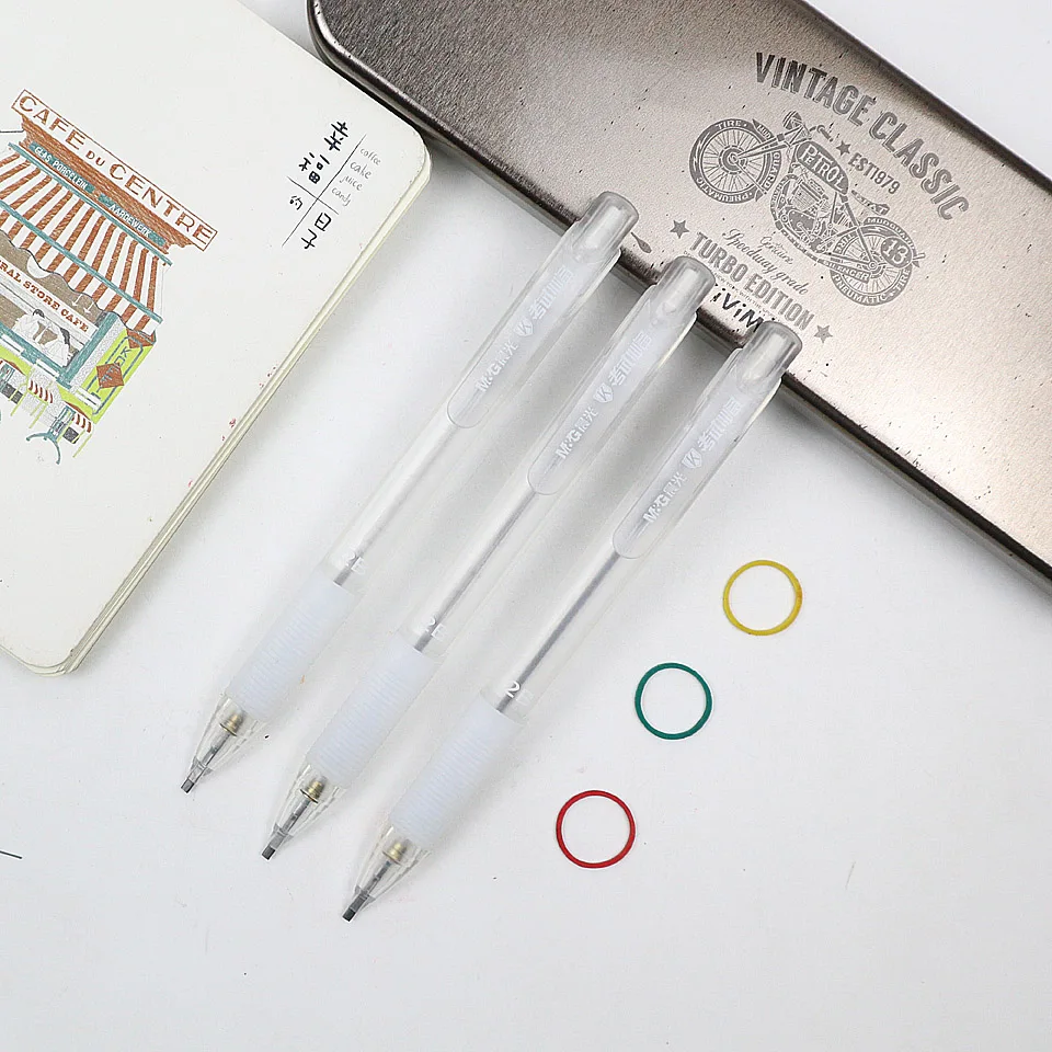 M&G Graffiti Mechanical Pencil 2B 2.0mm Frosted Transparent Plastic Automatic Pencil For Kids School Sketch Drawing Painting
M&G Graffiti Mechanical Pencil 2B 2.0mm Frosted Transparent Plastic Automatic Pencil For Kids School Sketch Drawing Painting