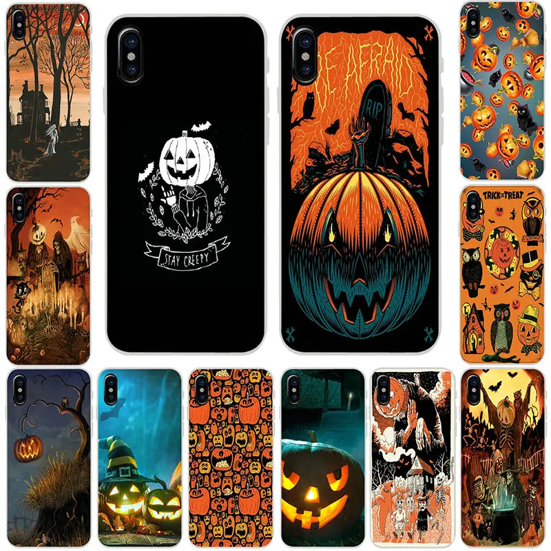 Happy Halloween Pumpkins Soft TPU Silicone Phone Case Cover for iPhone 5 5S 5C SE 4 4S 6Plus 6SPlus X XR XS Max 7 8 Plus Bags
Happy Halloween Pumpkins Soft TPU Silicone Phone Case Cover for iPhone 5 5S 5C SE 4 4S 6Plus 6SPlus X XR XS Max 7 8 Plus Bags