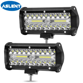 Aslent 7 inch 120W 3 rows 12000lm Combo Led Light Bars Spot Flood Beam for Work Driving Offroad Boat Car Truck 4x4 SUV ATV 12v
Aslent 7 inch 120W 3 rows 12000lm Combo Led Light Bars Spot Flood Beam for Work Driving Offroad Boat Car Truck 4x4 SUV ATV 12v