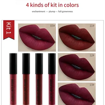 4 PCS/Set Matte Lipstick Non-Stick Cup Lip Kit Long Lasting Lip Stick Cosmetics Lip Liquid Long-Wearing Makeup Tool
4 PCS/Set Matte Lipstick Non-Stick Cup Lip Kit Long Lasting Lip Stick Cosmetics Lip Liquid Long-Wearing Makeup Tool