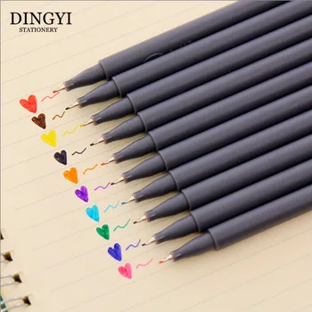 

DINGYI 10pcs Fineliner Color Pen Set 0.38mm Colored Sketch Marker Drawing Liner Lettering Micron Pen Graffiti Bullet Journal Pen