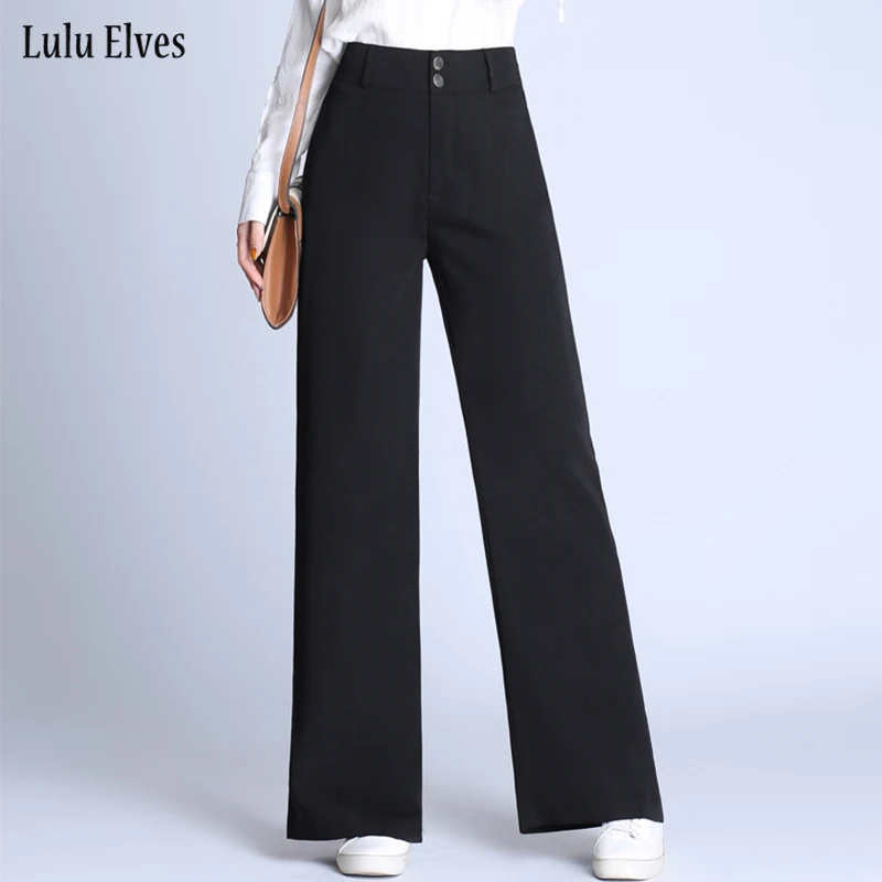 New Spring Summer Plus Size S-4XL Women's Pants Female Wide Leg Office Pants High Waist Lady Straight Loose Black OL Trousers
New Spring Summer Plus Size S-4XL Women's Pants Female Wide Leg Office Pants High Waist Lady Straight Loose Black OL Trousers