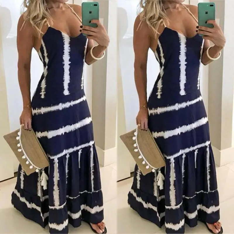 Ladies Summer Dress V Neck Camis Top Boho Long Maxi Dress Evening Party Beach Dresses Print Sexy Backless Sundress Floor Length
Ladies Summer Dress V Neck Camis Top Boho Long Maxi Dress Evening Party Beach Dresses Print Sexy Backless Sundress Floor Length