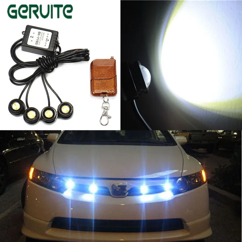 4in1 12V Hawkeye LED Car Emergency Strobe Lights DRL Wireless Remote Control Kit
4in1 12V Hawkeye LED Car Emergency Strobe Lights DRL Wireless Remote Control Kit