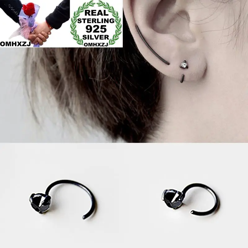 OMHXZJ Wholesale Personality Fashion OL Woman Girl Party Wedding White Black Cool Rock 925 Sterling Silver Hoop Earrings YE382
OMHXZJ Wholesale Personality Fashion OL Woman Girl Party Wedding White Black Cool Rock 925 Sterling Silver Hoop Earrings YE382