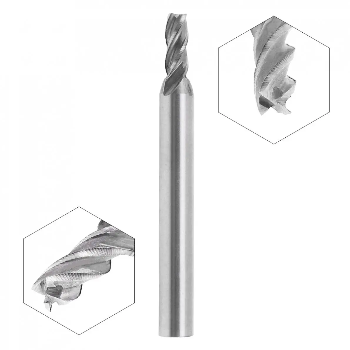 4mm 4 Flute HSS & Aluminum End Mill Cutter with Super Hard Straight Shank for CNC Mold Processing Cutting 
4mm 4 Flute HSS & Aluminum End Mill Cutter with Super Hard Straight Shank for CNC Mold Processing Cutting